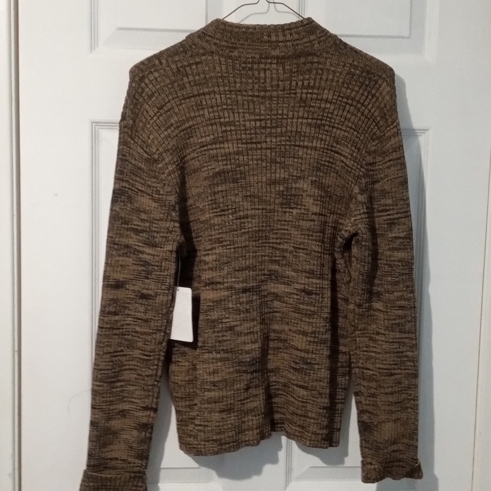 Jones New York Tan and Black Knit Cardigan - Picture 4 of 5